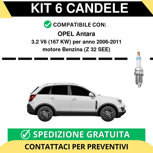 Kit candele per opel - kit, antara