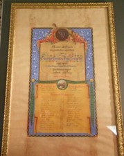 Pergamena augurale. Litografia