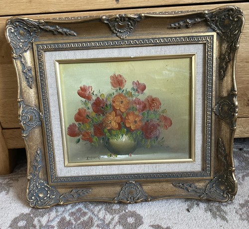 Dipinto olio legno - olio, su
