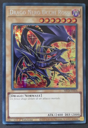 Drago nero occhi rossi - rossi, rara