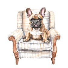 Bulldog francese cane auto