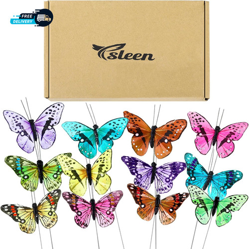 Set piume farfalla monarca - set,