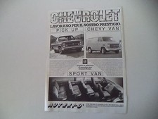 advertising Pubblicità 1984 CHEVROLET PICK UP PICK-UP/CHEVY VAN