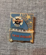 Hard Rock Cafe San Diego 2nd Anniversary - Blue-Gray Upright Piano Pin