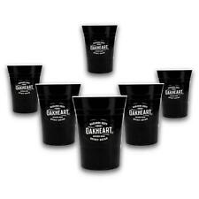 6 tazze rum Bacardi Oakheart plastica dura bicchiere vetro nero 330 ml nuove bicchieri 