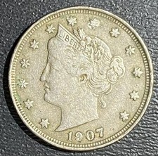 1907 LIBERTY Nickel V Cent -