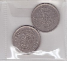 LOTTO 2 MONETE SPAGNA - 50