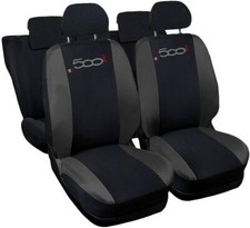 COPRISEDILI COMPATIBILI CON 500L FODERE AUTO BICOLORE NERO - GRIGIO SCURO