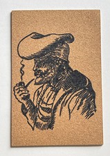 Sardegna - Costume Sardo - cartolina in sughero  viaggiata (x1020)