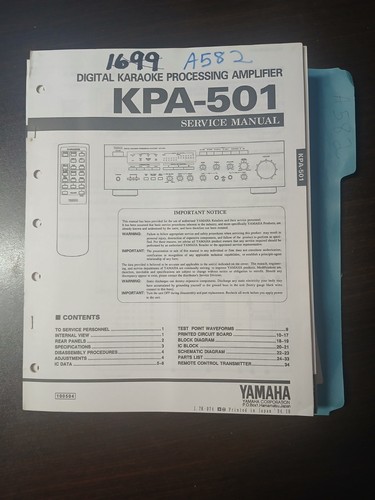 Yamaha kpa 501 - yamaha, di