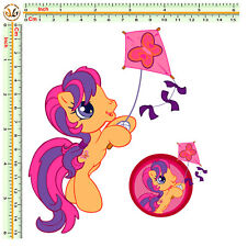 Mini pony aquilone transfer gommato t-shirt capellini cotone chiaro e scuro 1 pz