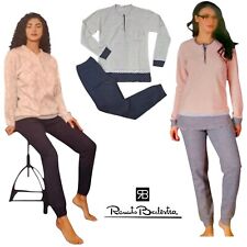 Pigiama donna invernale Punto Milano caldo cotone felpato manica lunga R.Balesta