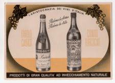  CARTOLINA PUBBLICITARIA DOPPIA DITTA BORGOGNO VINI 1971 LISTINO PREZZI