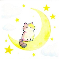 Serviettes en papier chat sur
