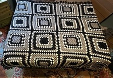 Vintage Hand Knit Black Gray