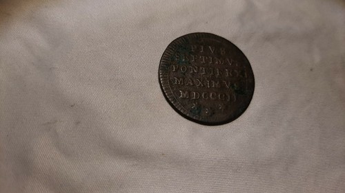 Moneta pio vii mezzo baiocco - vii,