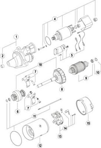 Motorino avviamento mahle - avviamento,