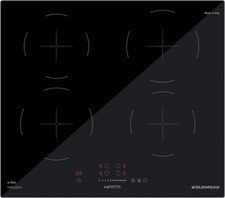 Glem Gas Piano Cottura 4 Fuochi Induzione Larghezza 60 cm in Vetro Nero GTI640SL