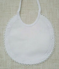 Bavetta Bavaglino Neonata da ricamare punto croce art. aida+pizzo