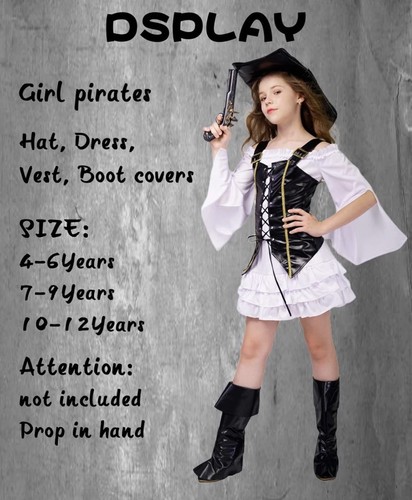 Costume pirata bambina - , per
