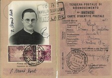 Tessera Postale Torino 1951 e Carta d'Identità Ivrea 1944. Vedi francobolli