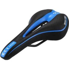 Sella comfort gel cuscino mountain bike bicicletta montagna strada nero e blu