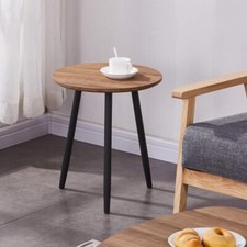 Side Table Wooden Round Modern Small Round Coffee Table, 40x40x45cm