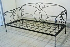 Divano letto in ferro PIENO forgiato  e battuto a MANO mod 'Cloe'