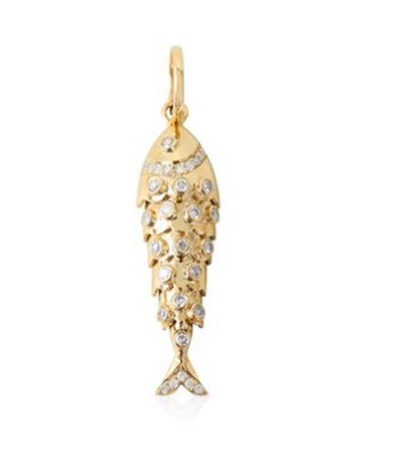 Ciondolo charm pesce - charm, diamante