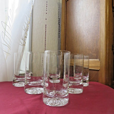6 DAUM Crystal Whiskey Glasses