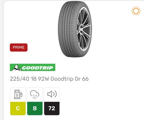Pneumatici 225 92w - 225,