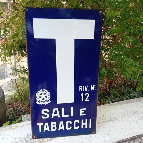 Insegna tabella smaltata sali - smaltata,