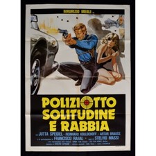 manifesto POLIZIOTTO SOLITUDINE E RABBIA maurizio merli speidel massi A190