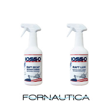 KIT PULIZIA GOMMONE IOSSO - RAFT DECAP + RAFT LUX - DECAPANTE E CERA LUCIDANTE