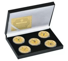 Disney Anniversario Fantasia Micky & Minnie Mouse Collezione Placcato Oro Monete