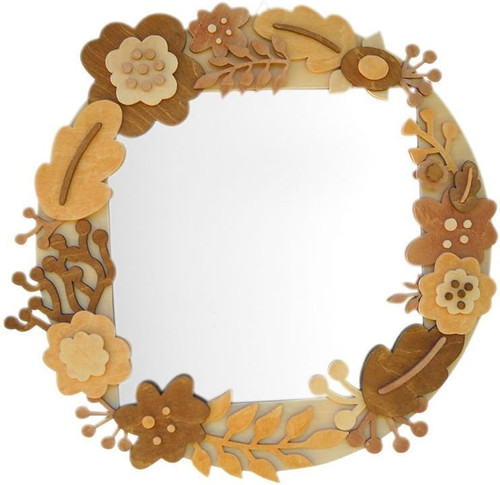 Specchio con cornice floreale - cornice,