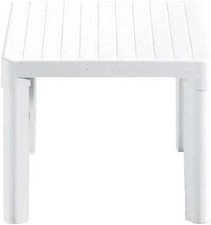 Tavolino Bianco Multiuso in Resina TAVOLO S-SCAB Da Esterno per Giardino o Pisci