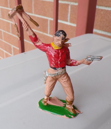 Soldatino cowboy con sgabello - con,