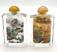2x Snuff Bottle China pittura