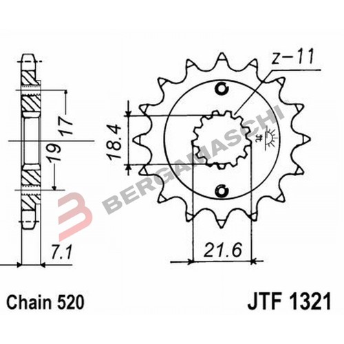 Pignone 1321 z13 per honda - ,
