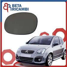 Vetro Specchietto Per Citroen C2 Dal 2003 Al 2010 Piastra Specchio Sinistro Sx