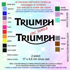 Adesivi TRIUMPH compatibili coppia 2 pezzi per serbatoio carenatura Stickers