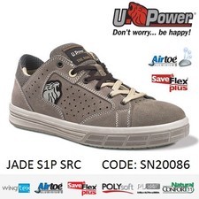 Upower Scarpa Antinfortunistica S1P SRC Bassa Pelle scamosciata JADE U-POWER