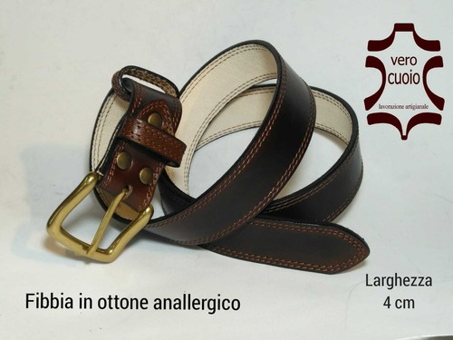 Cintura uomo puro cuoio - uomo,