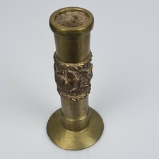 PORTA CANDELA  FIORI IN OTTONE