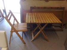 TAVOLO DA GIARDINO CON SEDIA pieghevoli     VINTAGE