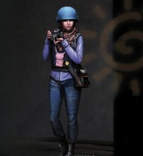 Modellino modellino statuina in resina 1/35 reporter di guerra femminile non assemblato non dipinto