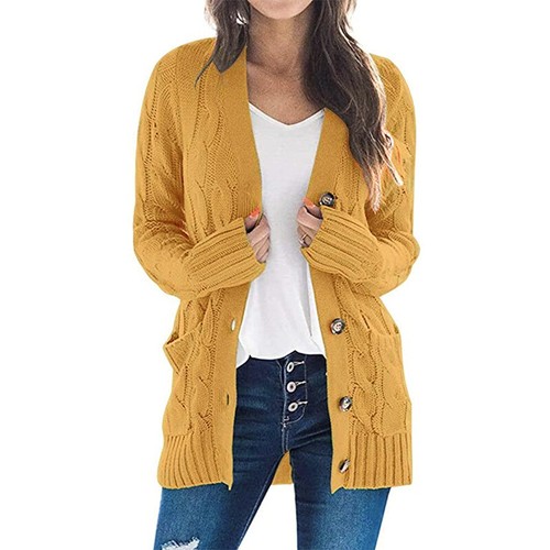 Cardigan lungo donna maglia