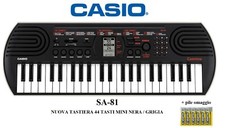 Casio SA81 NUOVA Tastiera Scolastica 44 Tasti Nera + 6 pile SA 81(ex SA76 SA77)
