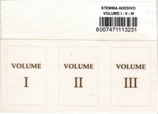 MARINI STEMMA ADESIVO ORO NUMERI ROMANI I-II-III NUOVO